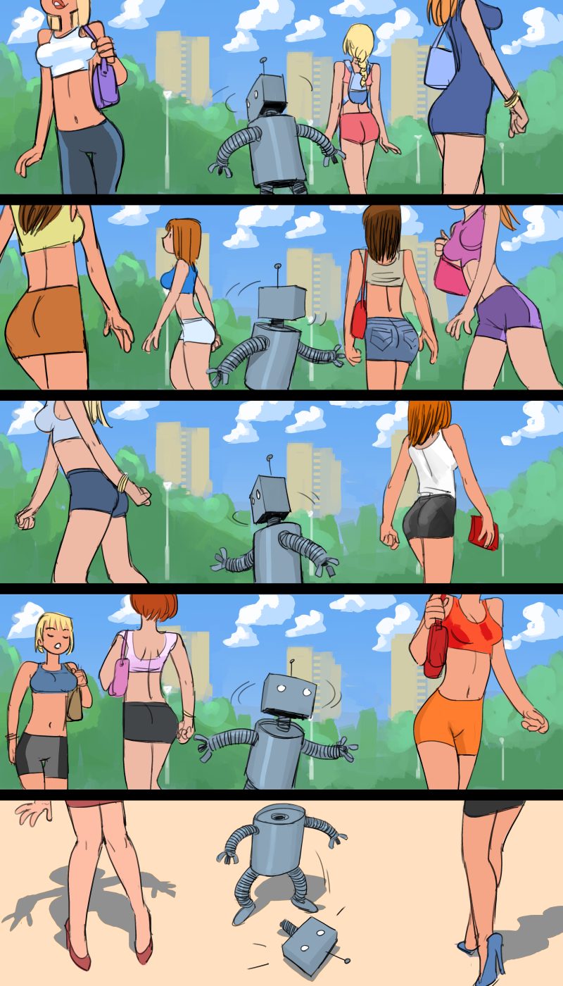 Ass focus, crop top - artwork by boli-blog