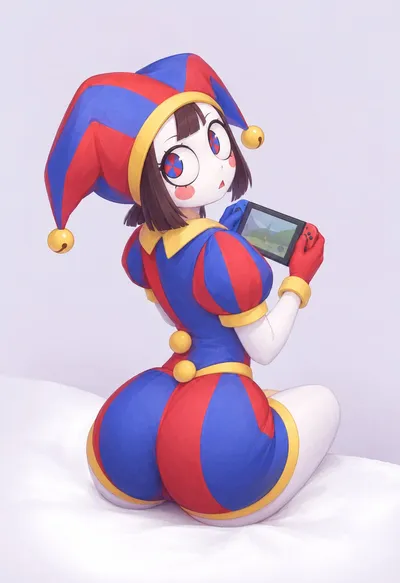 Pomni (the amazing digital circus) - artwork by Gorillaz12D3