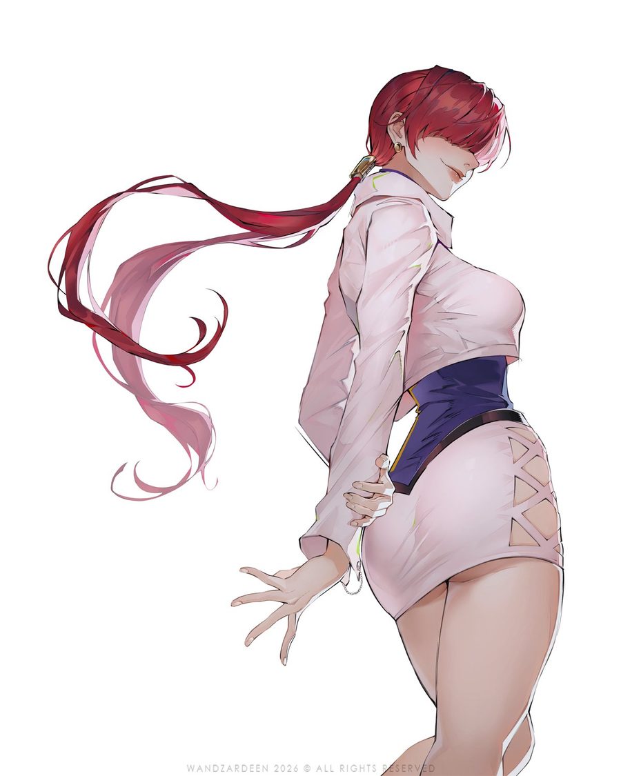 Shermie (kof) - artwork by wandzardeen