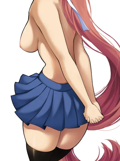Monika (doki doki literature club) - artwork by triplestabber
