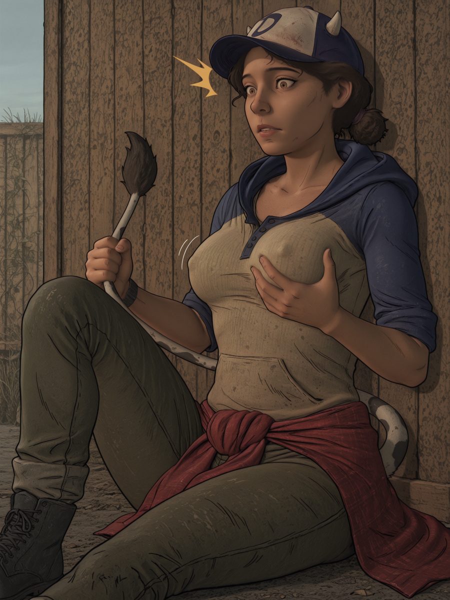 Clementine (the walking dead) - artwork by averageee