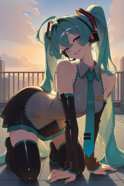 Hatsune miku - artwork by waifuempire