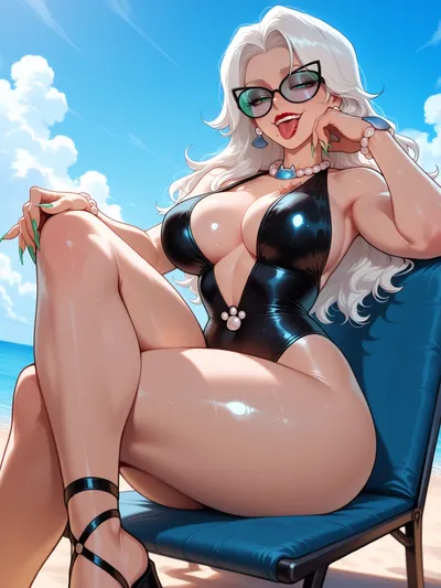 Black cat (coastal cat) - artwork by BlazeBeauty