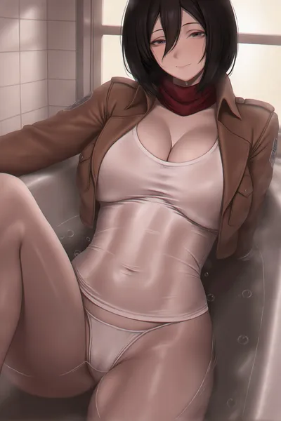 Mikasa ackerman - artwork by aiwaifuhub