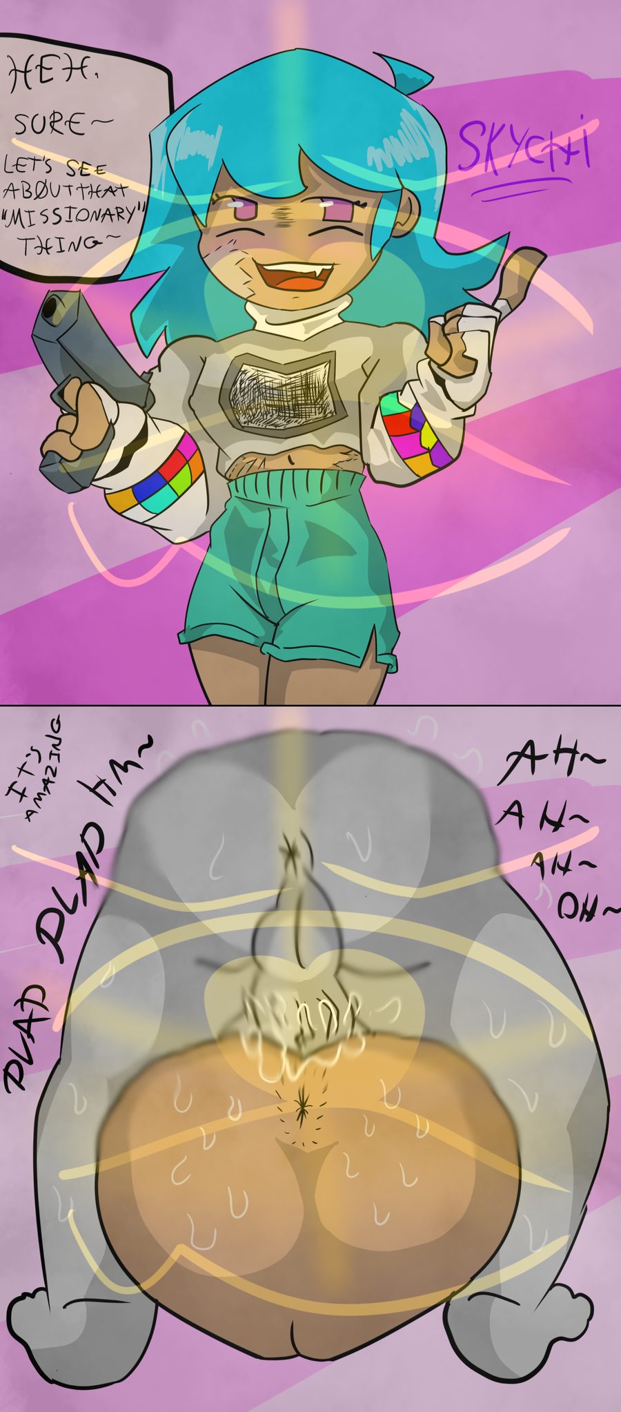 Sky (friday night funkin) - artwork by nullatheartist