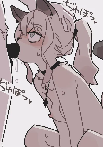 Anthro, bodily fluids - artwork by yagi the goat