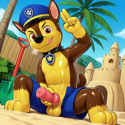 Chase (paw patrol) - artwork by luxeraora10