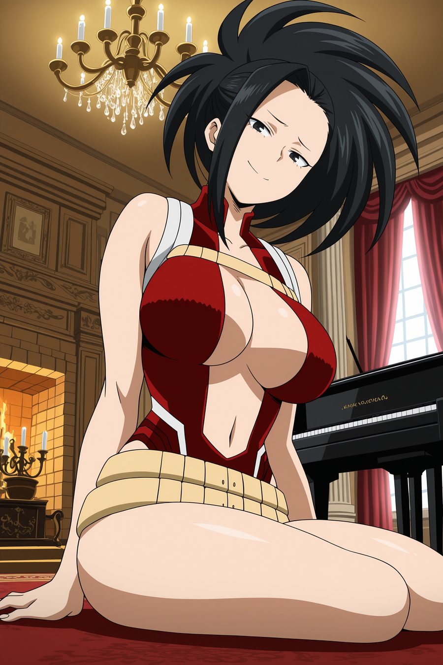 Momo yaoyorozu - artwork by digitalwaifugallery