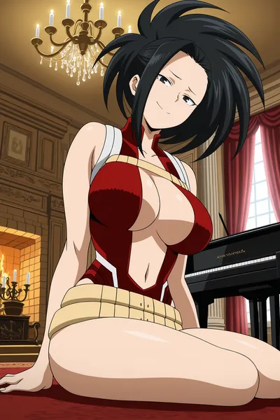 Momo yaoyorozu - artwork by digitalwaifugallery