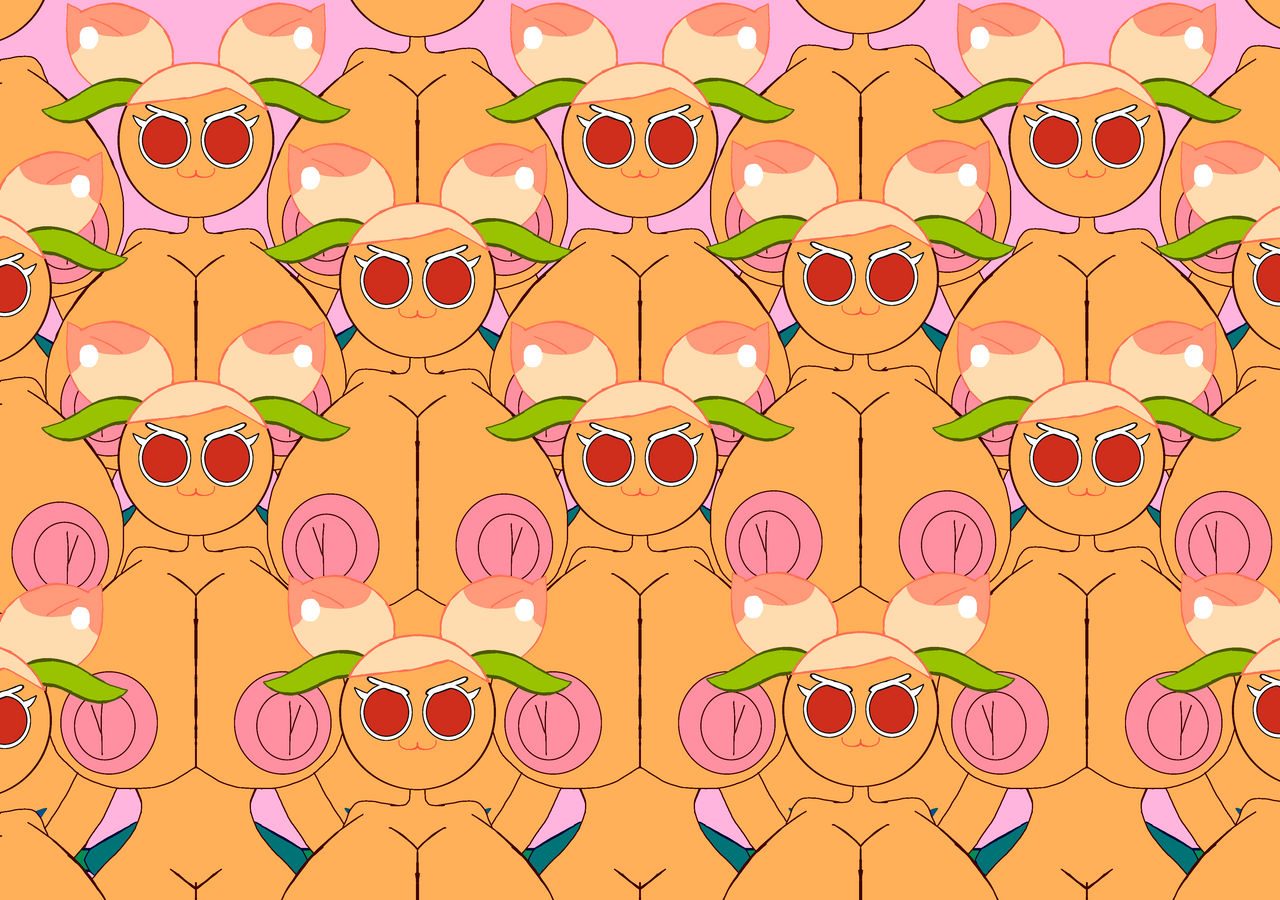 Peach cookie — artwork by artist request