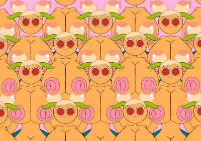 Peach cookie — artwork by artist request