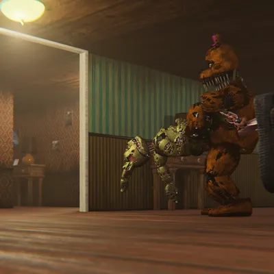 Fredbear (fnaf) - artwork by maulclaw