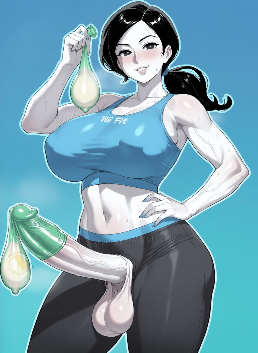Wii fit trainer - artwork by melusina