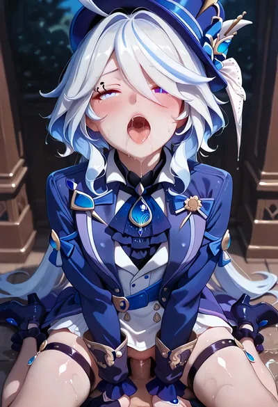 Furina (genshin impact) - artwork by lorelaix