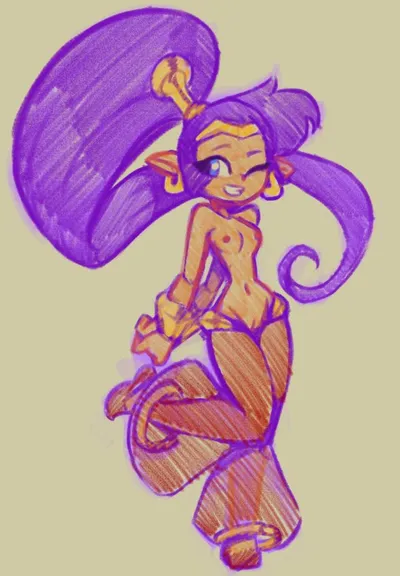 Shantae (character) - artwork by shadowhawx