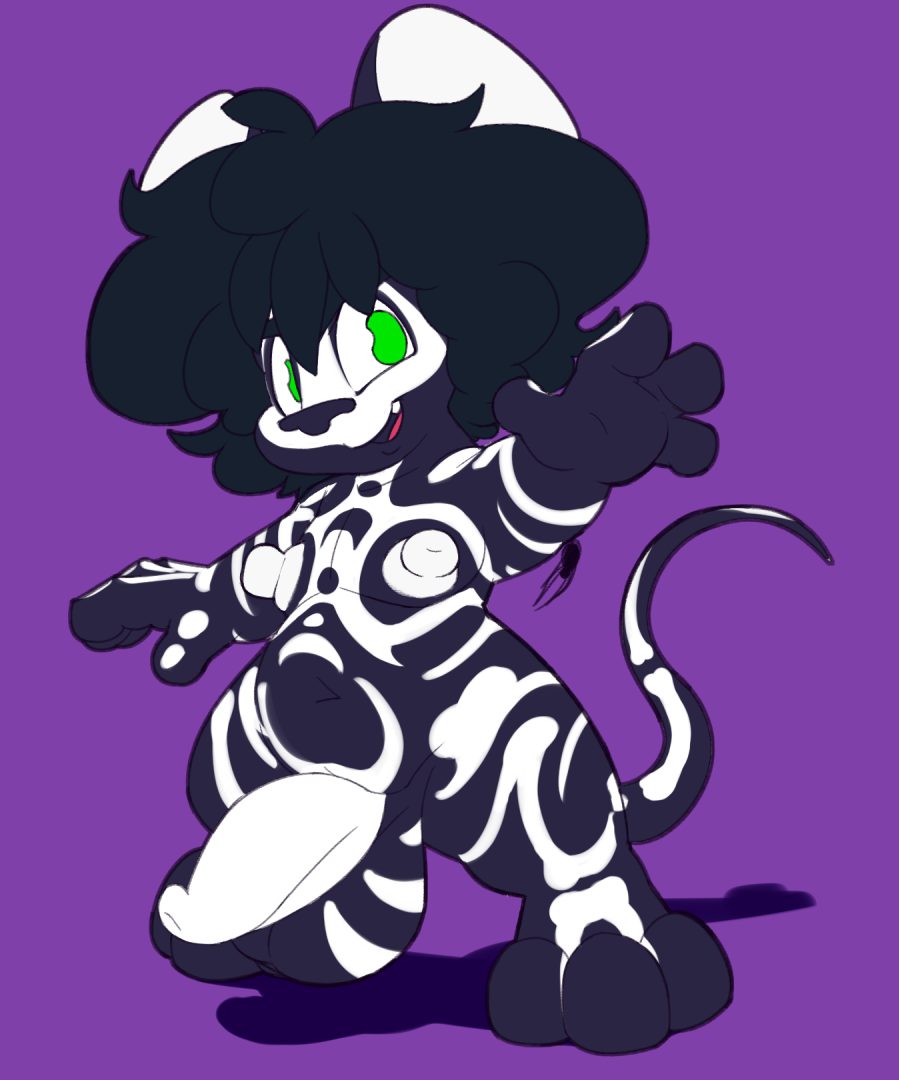 3 toes, 4 fingers - artwork by bot