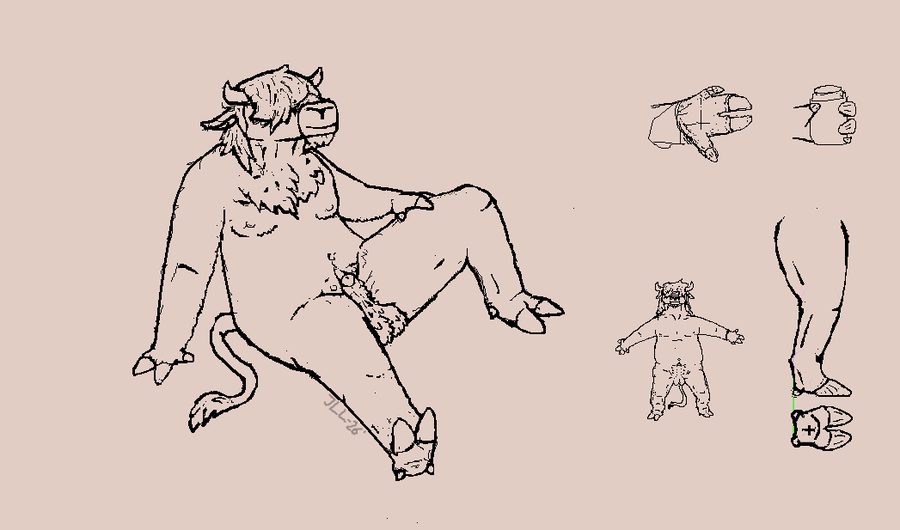 Animal genitalia, anthro - artwork by bot