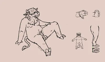 Animal genitalia, anthro - artwork by bot
