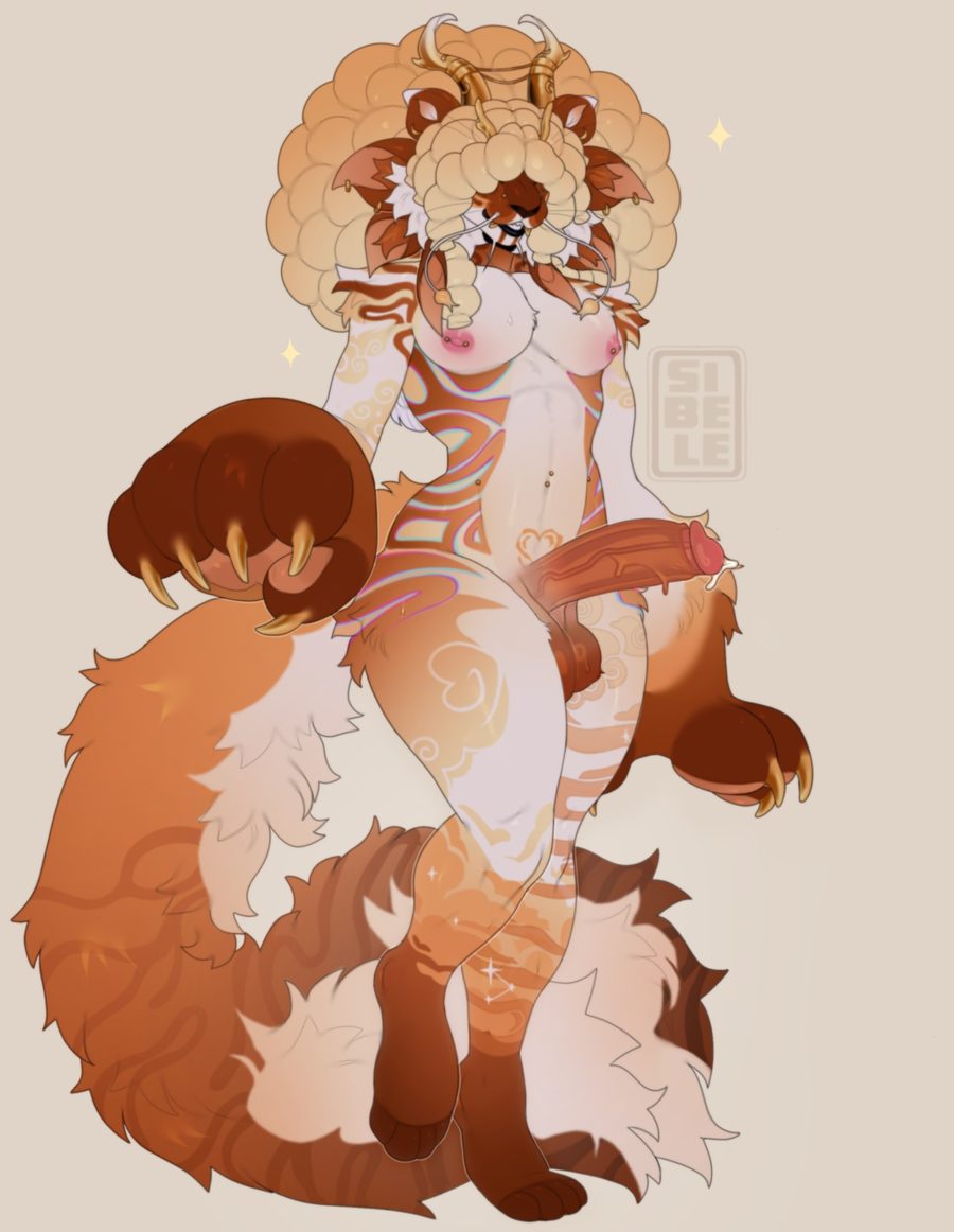 Anthro, balls - artwork by bot