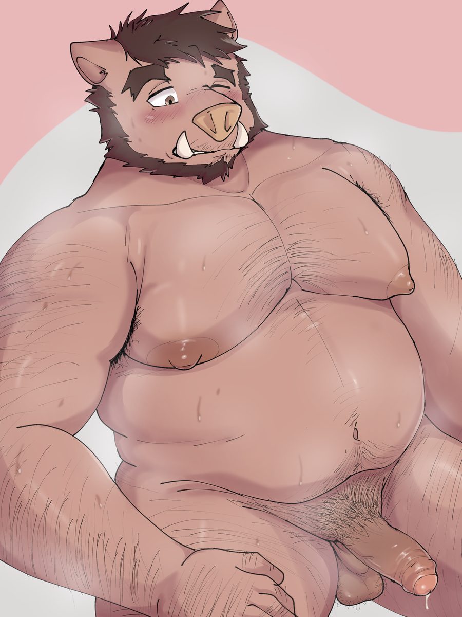 Anthro, armpit hair - artwork by yeenthebin
