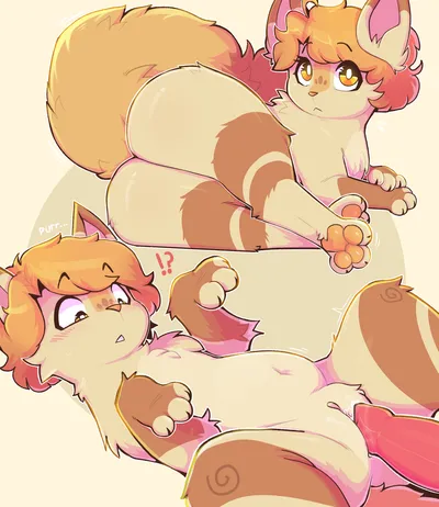 3 toes, belly - artwork by gabileafy