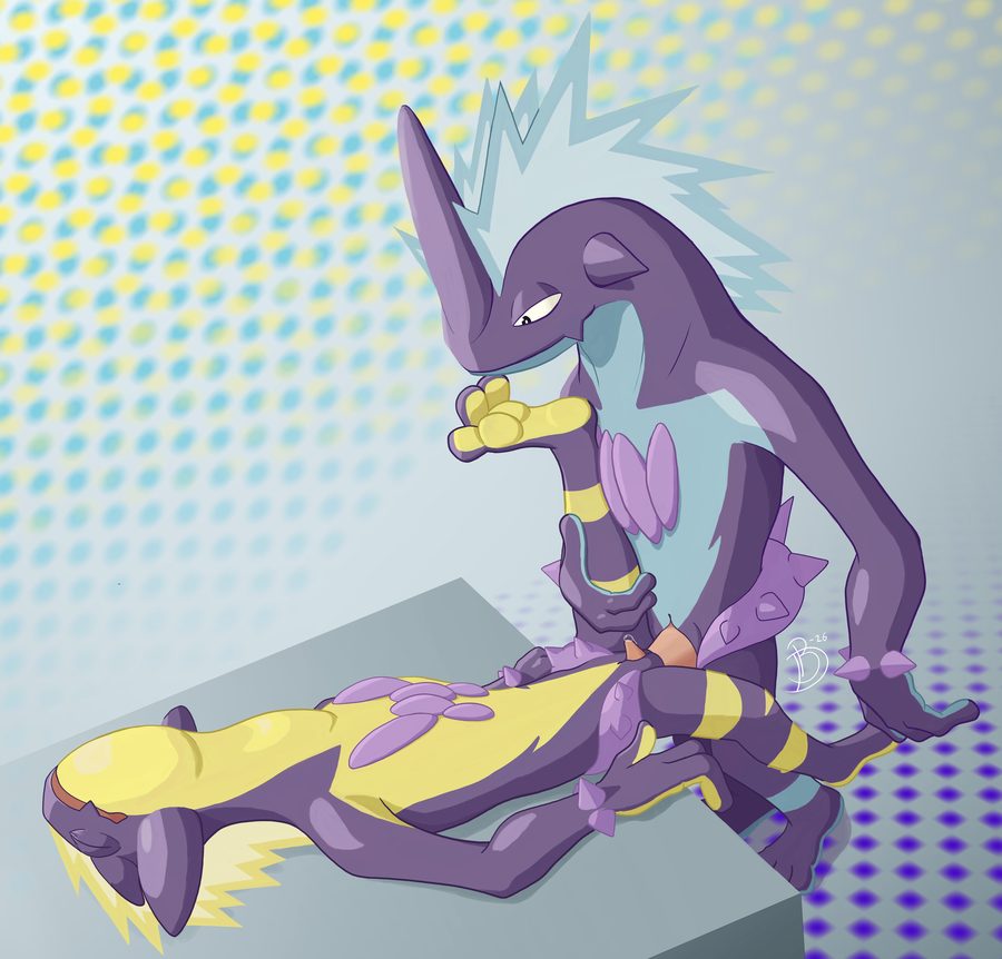 Amped toxtricity - artwork by birbdrain