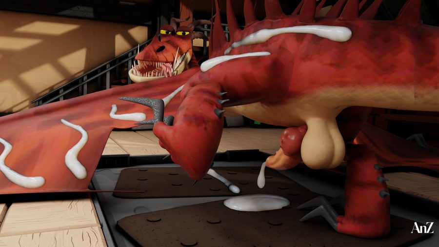 Hookfang (httyd) - artwork by bot