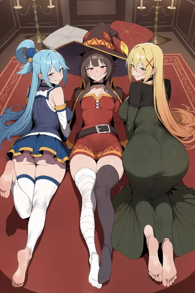 Aqua (konosuba) - artwork by ecchigallery