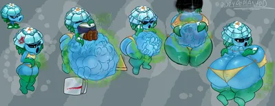 Peashooter (pvz) - artwork by blueytheplantlizard