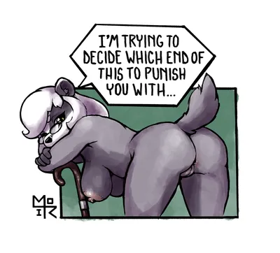 Anthro, anus - artwork by mouseofillrepute