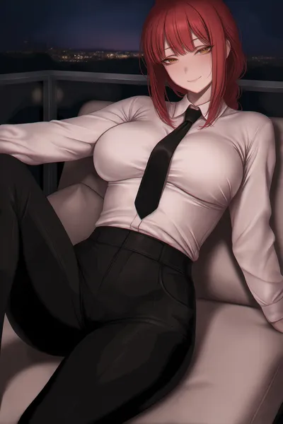 Makima (chainsaw man) - artwork by aiwaifuhub