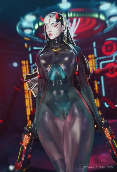 Shion (overwatch) - artwork by leonyash3d