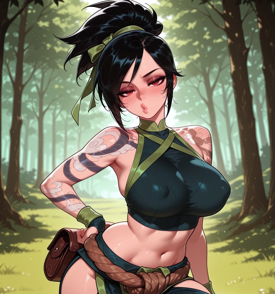 Akali - artwork by rognezart