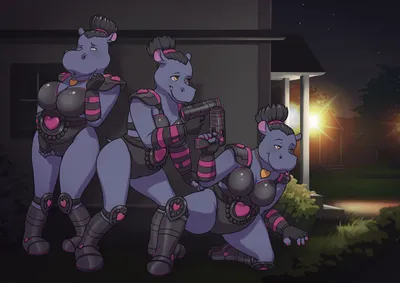 Anthro, big breasts - artwork by minum