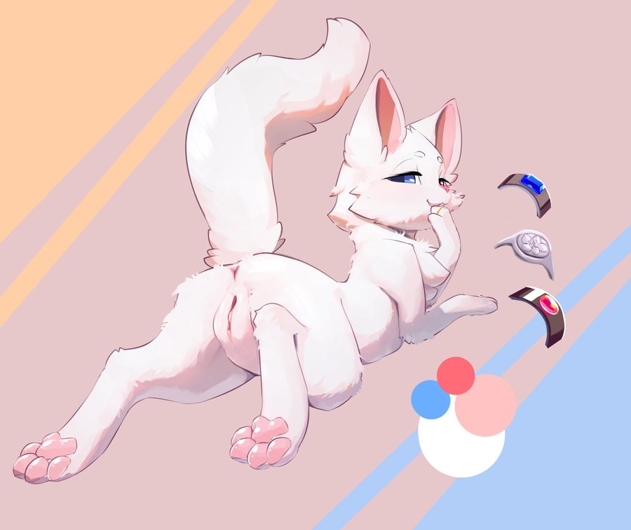 Anus, blue eyes - artwork by lunargent