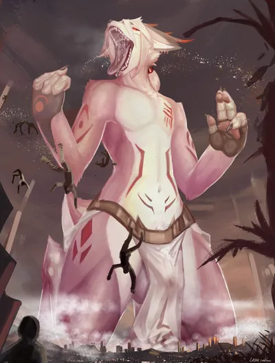 4 fingers, anthro - artwork by giga