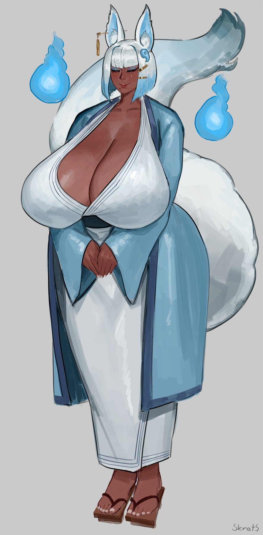 Esunami (bakeneko) - artwork by skrats