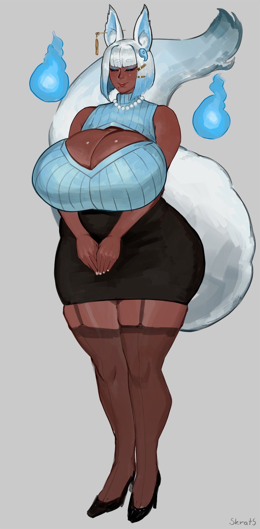 Esunami (bakeneko) - artwork by skrats