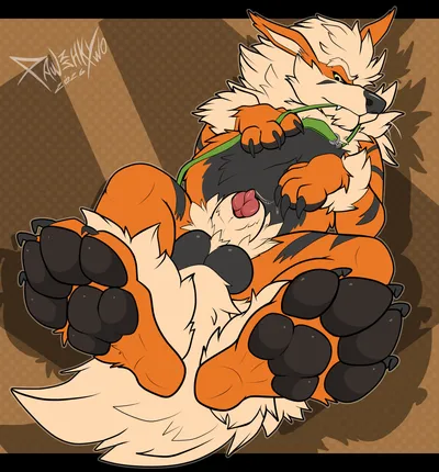 Arcanine - artwork by pawzzhky