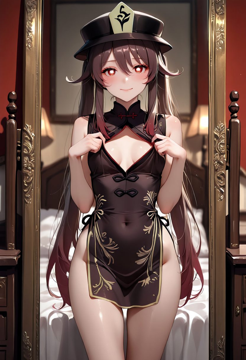 Hu tao (genshin impact) - artwork by LorelaiX