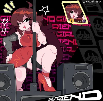 Girlfriend (friday night funkin) - artwork by Aka_someone
