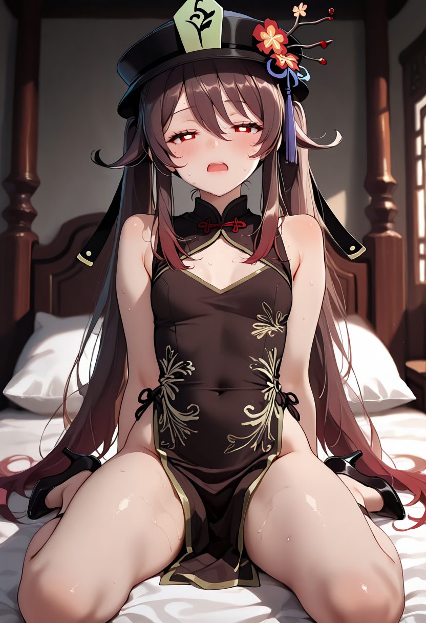 Hu tao (genshin impact) - artwork by LorelaiX