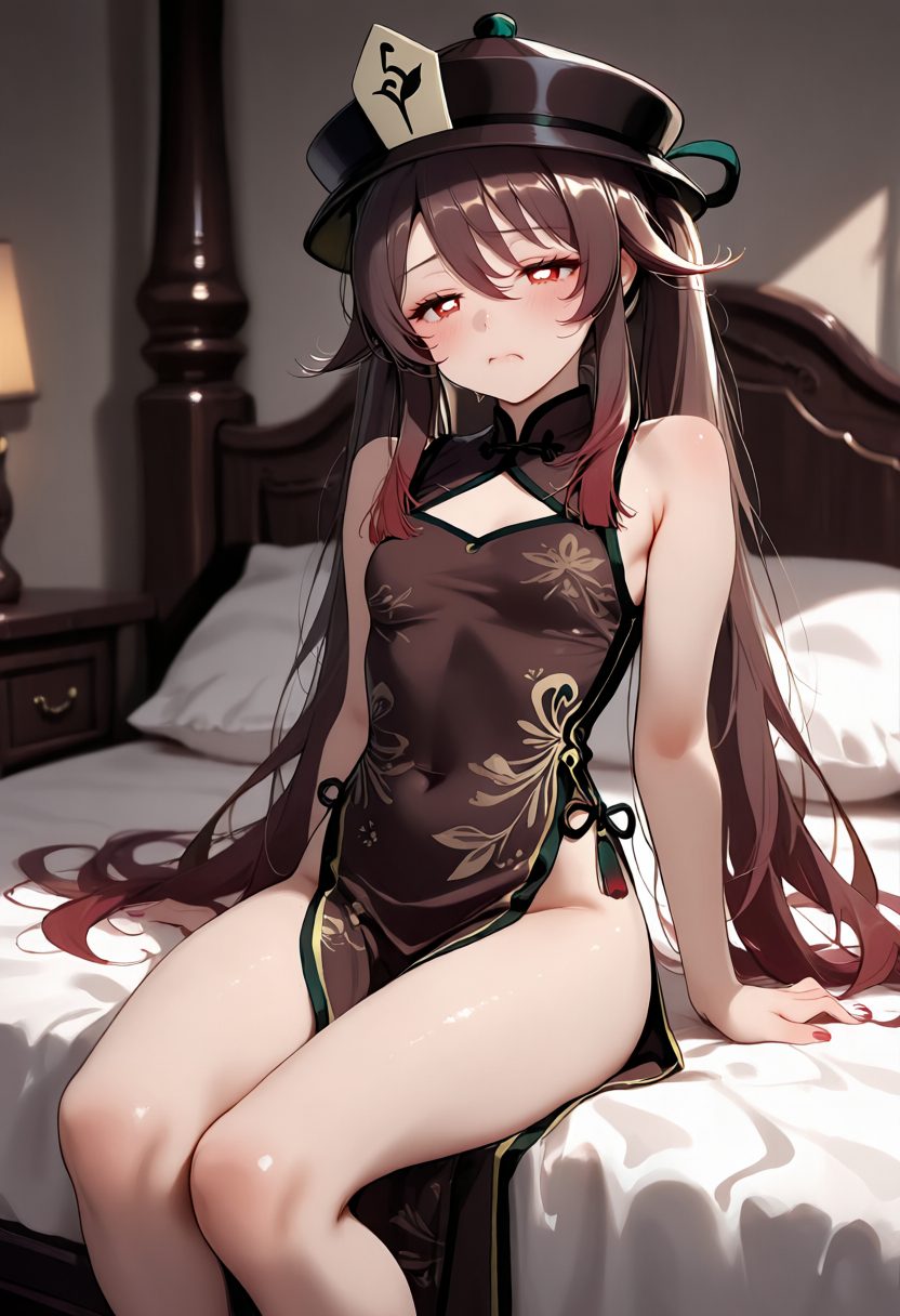Hu tao (genshin impact) - artwork by LorelaiX