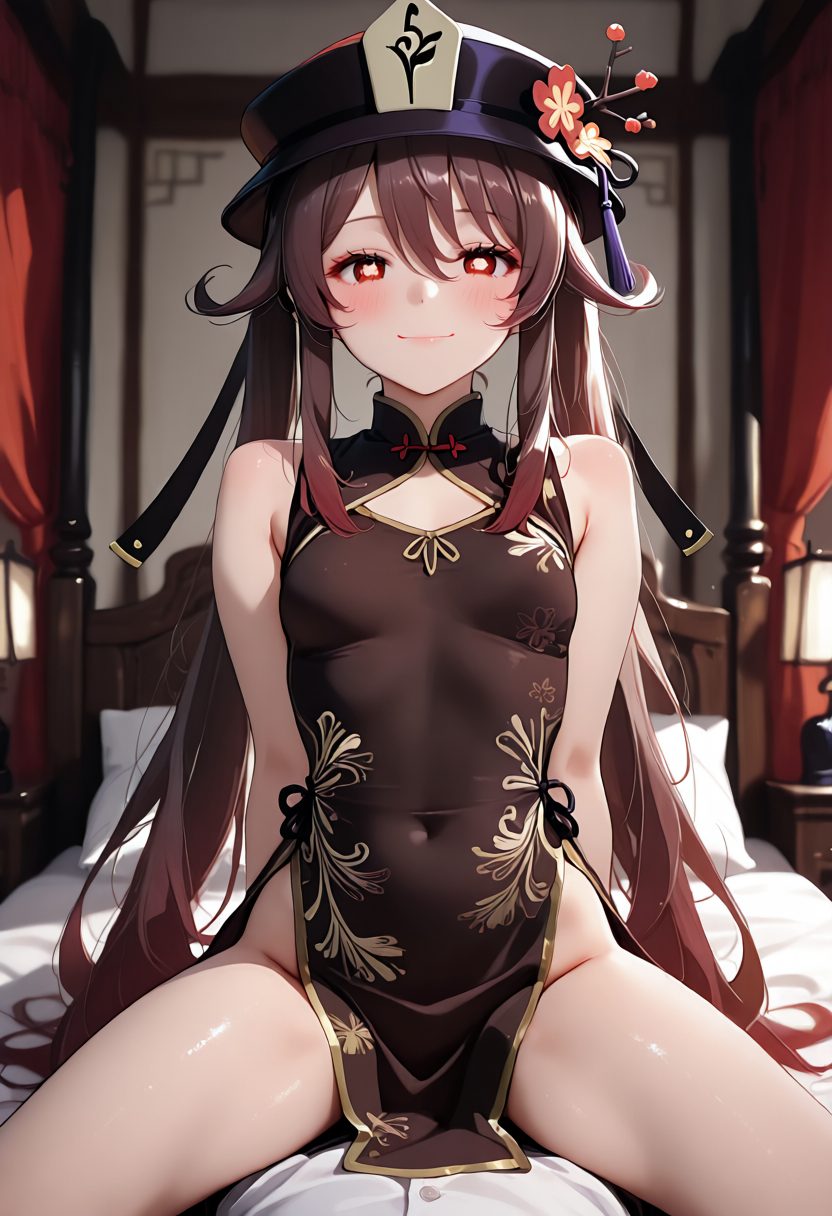 Hu tao (genshin impact) - artwork by LorelaiX
