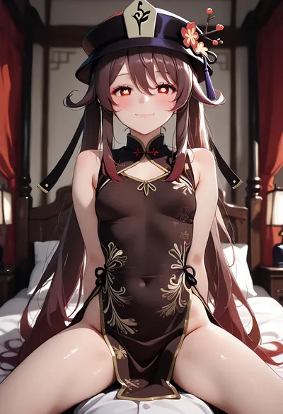 Hu tao (genshin impact) - artwork by LorelaiX