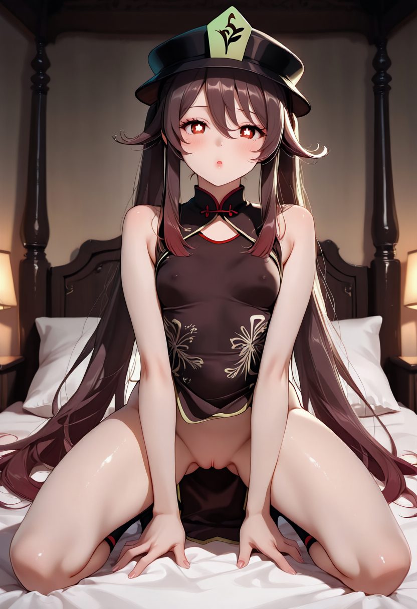 Hu tao (genshin impact) - artwork by LorelaiX