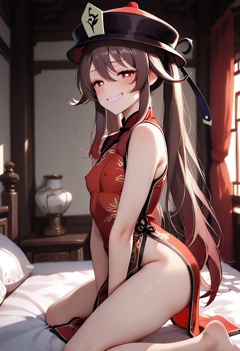 Hu tao (genshin impact) - artwork by LorelaiX