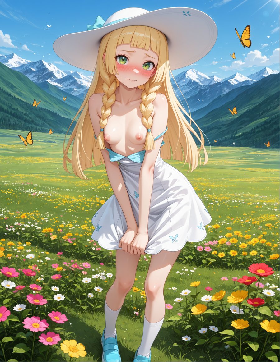 Lillie (pokemon) - artwork by goblinkingred