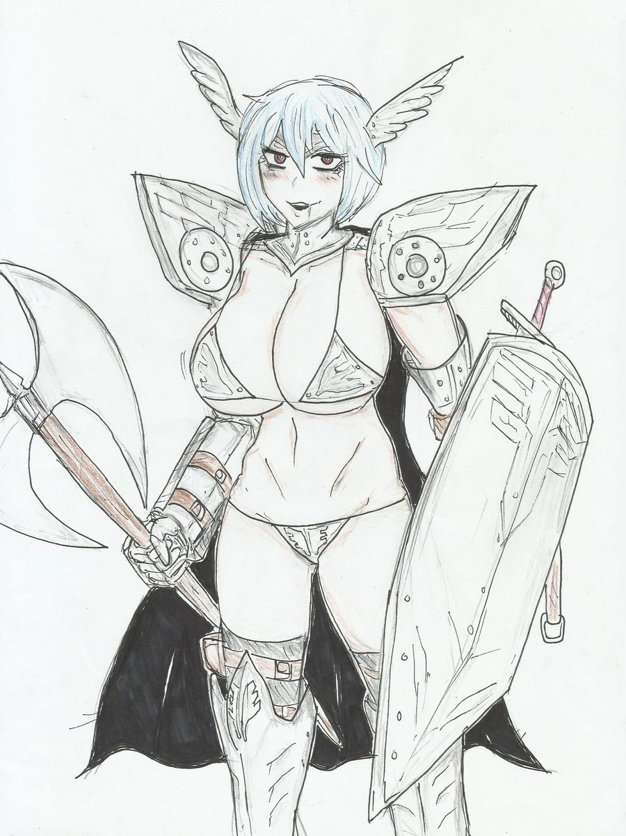 Big breasts, bikini top - artwork by herudrone