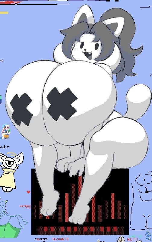 Temmie (undertale) - artwork by angstrom